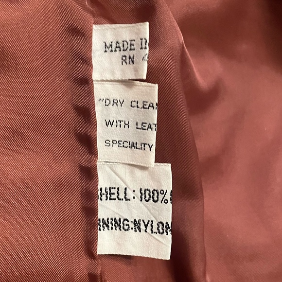 Vintage 70/80s Fantastic International of CA Leather Coat w/ Hood & Liner Sz 40‎ - Picture 6 of 10